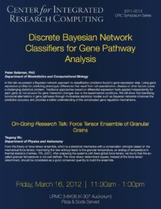 Discrete Bayesian Network Classifiers for Gene Pathway Analysis. Peter Salzman, PhD, Department of Biostatistics and Computational Biology