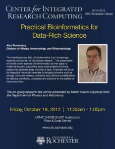 Practical Bioinformatics for Data-Rich Science. Alex Rosenberg, PhD, Division of Allergy, Immunology, Rheumatology