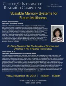 Scalable Memory Systems for Future Multicores. Sandhya Dwarkadas, PhD, Department of Computer Science