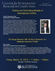 Testing and Estimating Models of International Conflict. Curtis S. Signorino, PhD, Department of Political Science