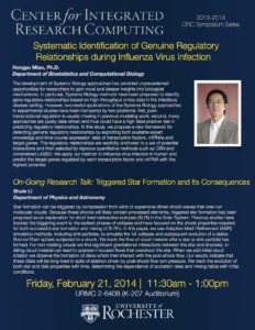 Systematic Identification of Genuine Regulatory Relationships during Influenza Virus Infection. Hongyu Miao, PhD, Department of Biostatistics and Computational Biology