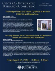 Financing Frictions and Factor Dynamics at the Firm: Evidence and Implications. Ryan Michaels, PhD, Department of Economics