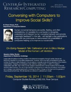 Conversing with Computers to Improve Social Skills? M. Ehsen Hoque, PhD, Department of Computer Science