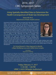 Using Spatially-Identified Data to Determine the Health Consequences of Shale Gas Development, Elaine Hill, PhD, Department of Public Health Sciences