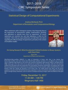 Statistical Design of Computational Elements. Andrew McDavid, PhD, Department of Biostatistics and Computational Biology