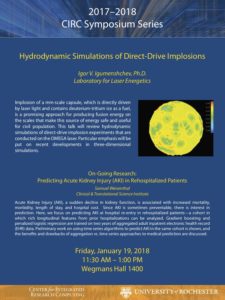 Hydrodynamic Simulations of Direct-Drive Implosions. Igor V. Igumenshchev, PhD, Department of Laser Energetics