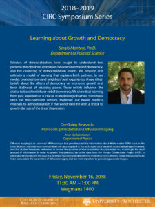 Learning About Growth and Democracy. Sergio Montero, PhD, Department of Political Science