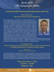 Controlling RNA Processing Through Space and Time. Paul L. Boutz, PhD, Department of Biochemistry and Biophysics