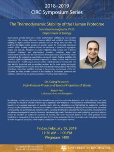 The Thermodynamic Stability of the Human Proteome. Sina Ghaemmaghami, PhD, Department of Biology