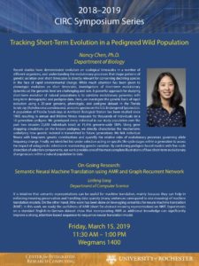 Tracking Short-Term Evolution in the Pedigreed Wild Population. Nancy Chen, PhD, Department of Biology